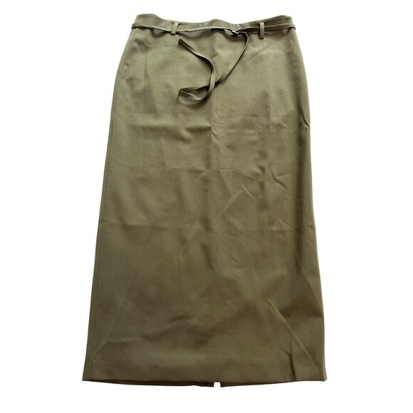 St. Agni Belted Pencil Skirt in Kelp - Picture 1 of 5